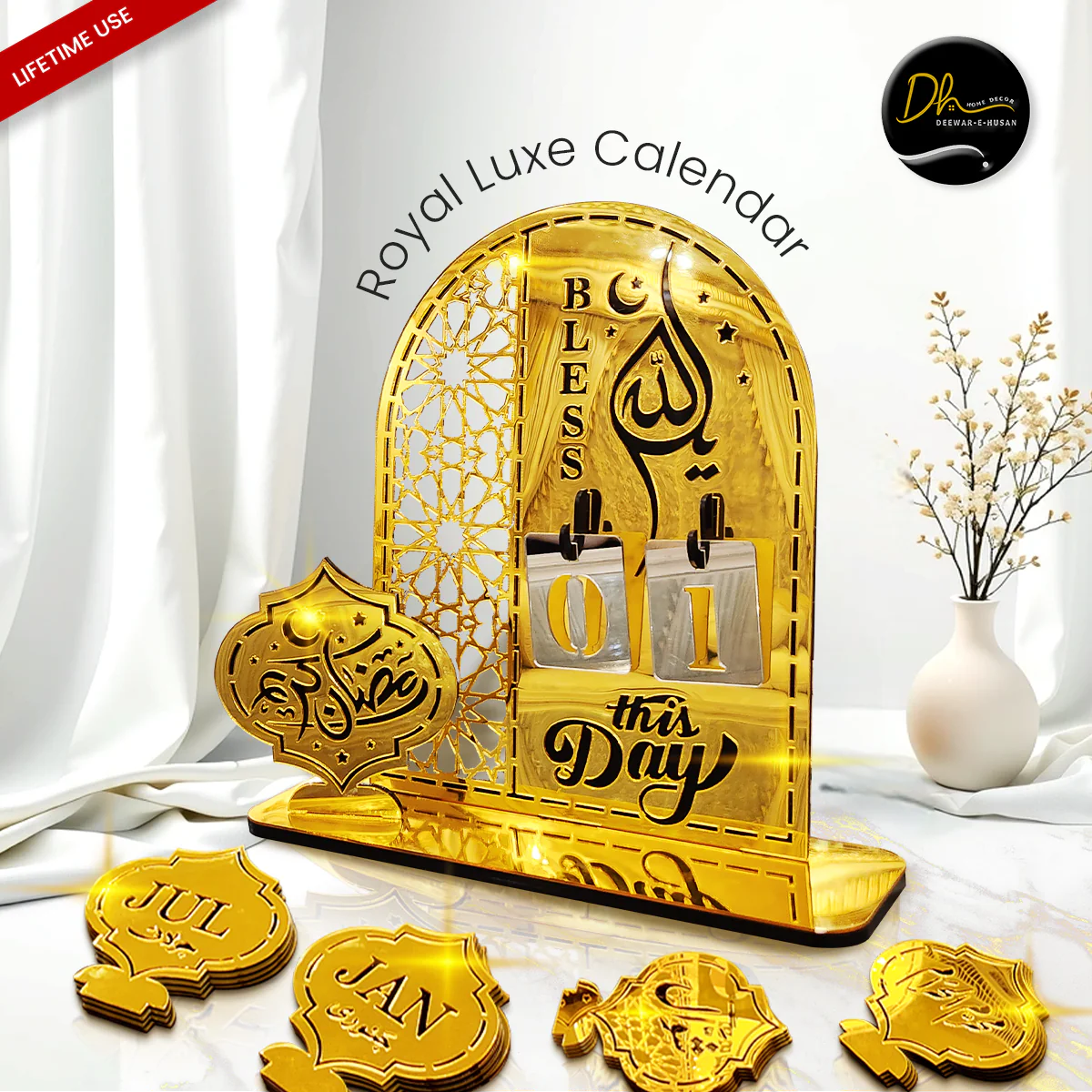 Royal Luxe Calendar with English Month or Islamic Month